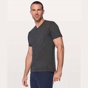 Lululemon Men's Charcoal Gray Classic Short Sleeve V-Neck Tee 51793